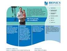 Tablet Screenshot of bionicsoandp.com